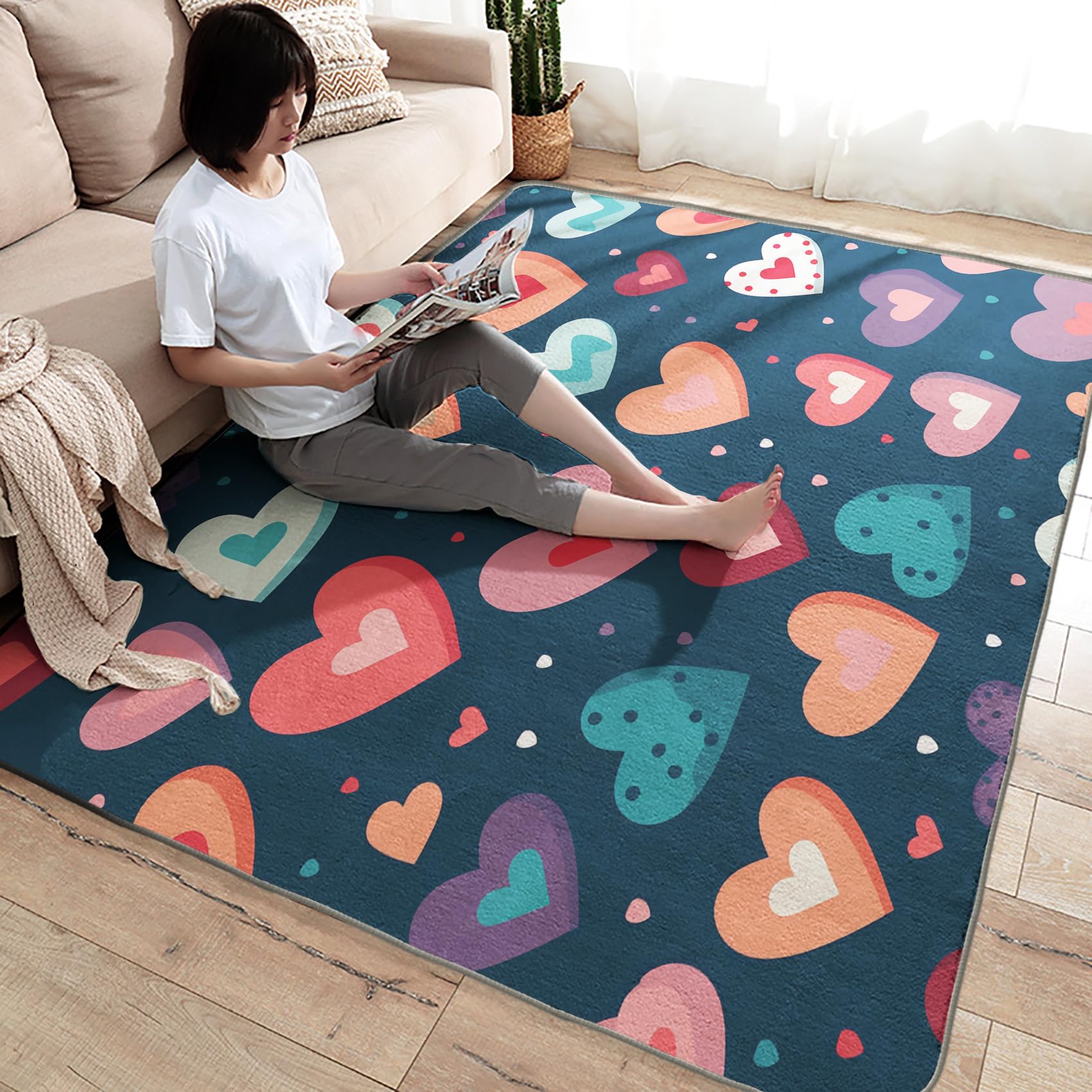 Amazon.com: Heart Rug & Home Decor - 4x6 Rug, Love Rugs for Living